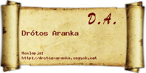 Drótos Aranka névjegykártya